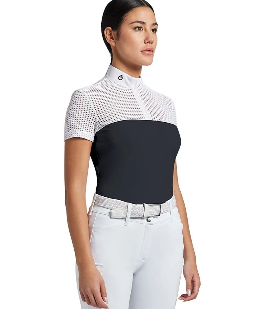 Cavalleria Toscana Perforated Yoke SS Show Shirt