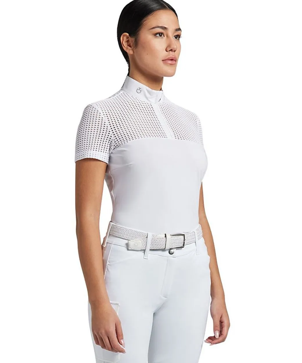 Cavalleria Toscana Perforated Yoke SS Show Shirt