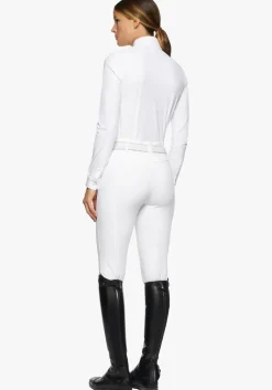 Cavalleria Toscana Perforated Insert Shirt Long Sleeve