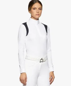 Cavalleria Toscana Perforated Insert Shirt Long Sleeve