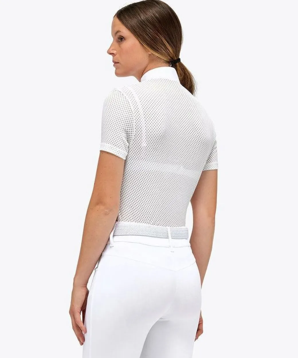 Cavalleria Toscana Pique Mesh Polo Short Sleeve