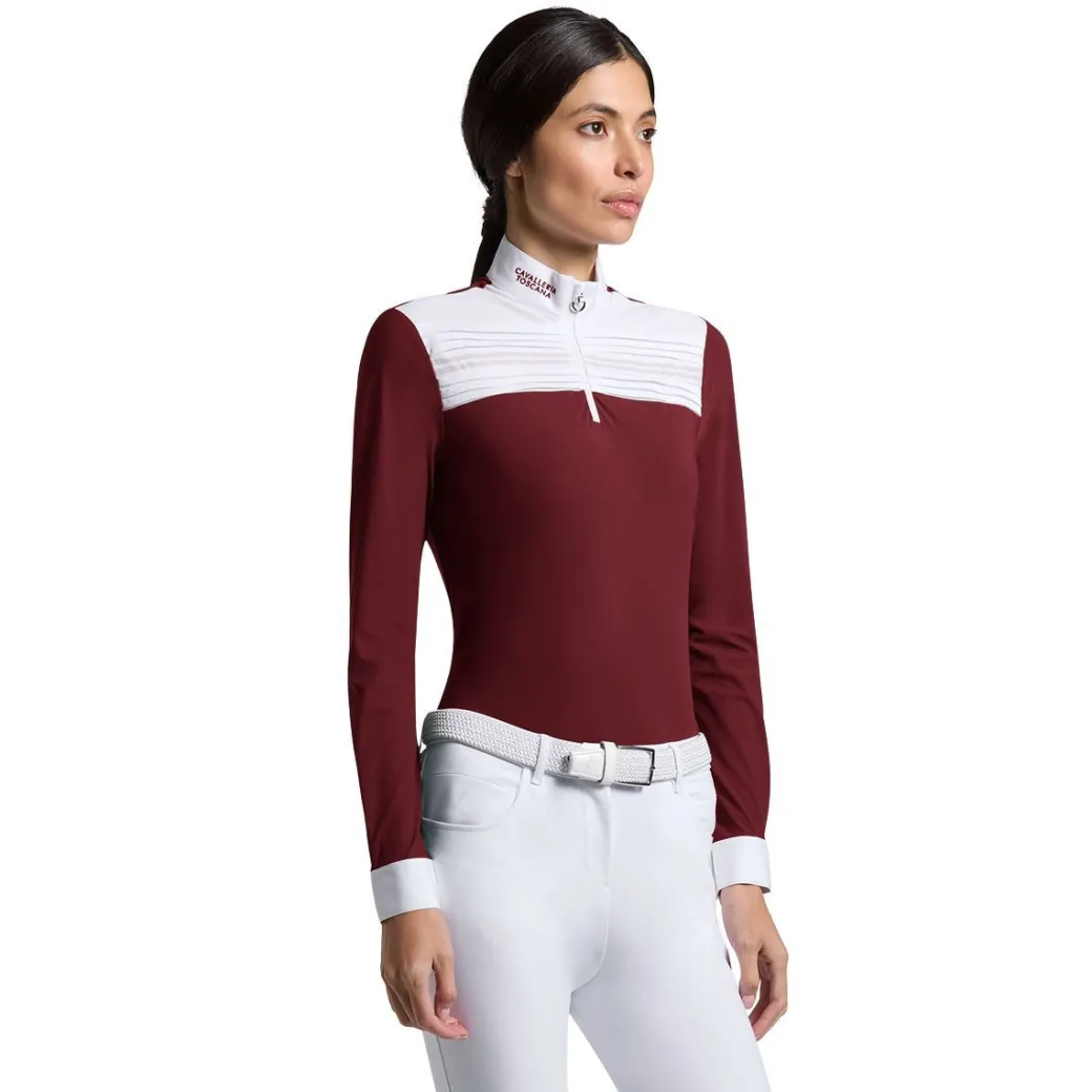 Cavalleria Toscana Pleated Yoke LS Competition Shirt