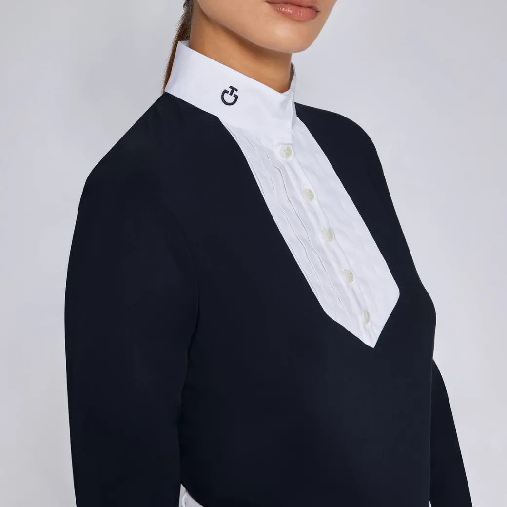 Cavalleria Toscana Poplin Bib Competition Shirt LS
