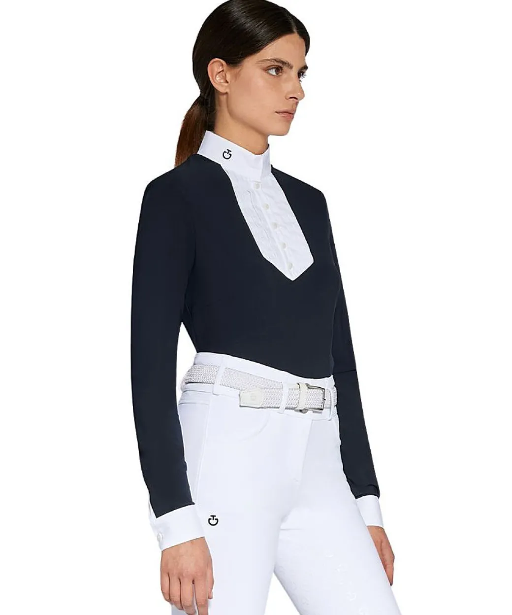 Cavalleria Toscana Poplin Bib Competition Shirt LS