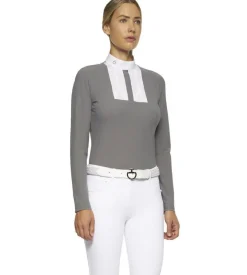 Cavalleria Toscana Poplin Bib Competition LS Polo