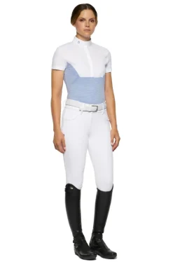 Cavalleria Toscana Seersucker Poplin Bib Shirt Short Sleeve