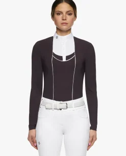 Cavalleria Toscana Tech Pique Show Polo Long Sleeve