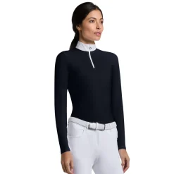 Cavalleria Toscana Warm Jersey Jacquard Back LS Competition Shirt