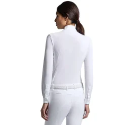 Cavalleria Toscana White Perforated LS Show Shirt