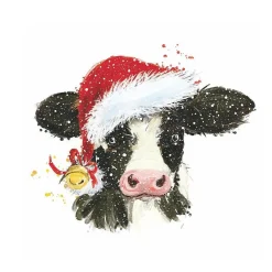 Christmas Cow Bell Paper Napkins