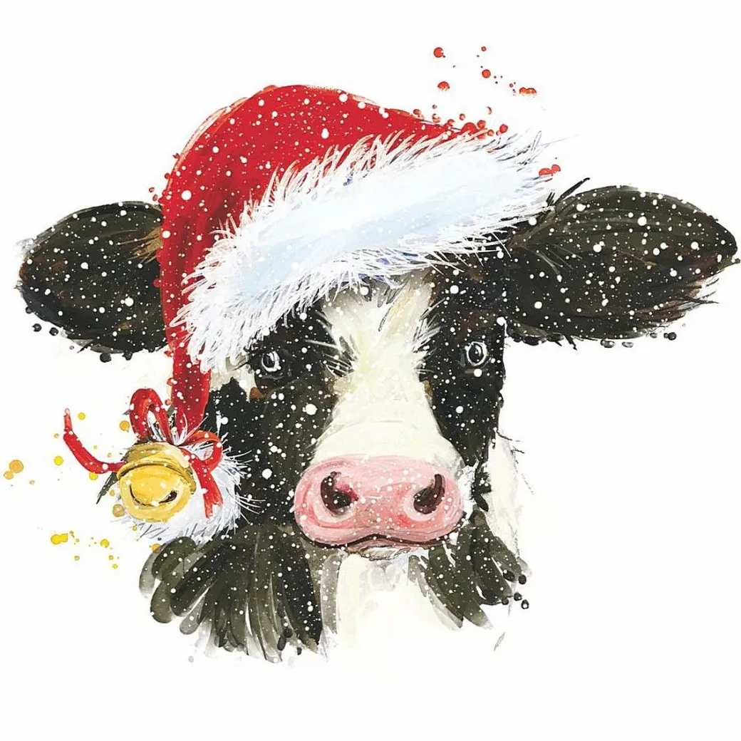 Christmas Cow Bell Paper Napkins