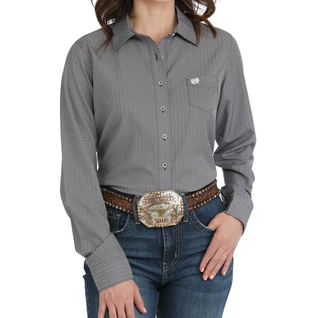 Cinch ArenaFlex Purple Geo LS Shirt