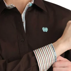 Cinch Stretch Java Brown LS Shirt