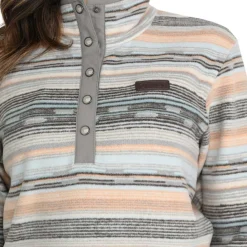 Cinch Stripe 1/4 Snap Fleece Pullover