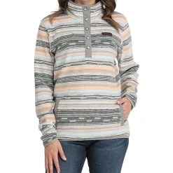 Cinch Stripe 1/4 Snap Fleece Pullover