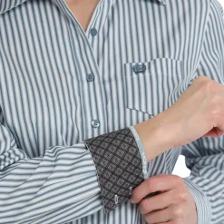 Cinch Tencel Blue Pinstripe Shirt