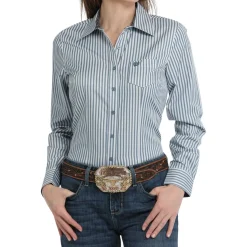 Cinch Tencel Blue Pinstripe Shirt