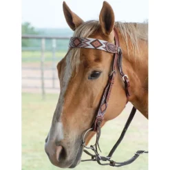 Circle Y Beaded Aztec Infinity Brow Headstall