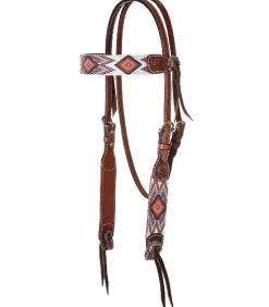 Circle Y Beaded Aztec Infinity Brow Headstall