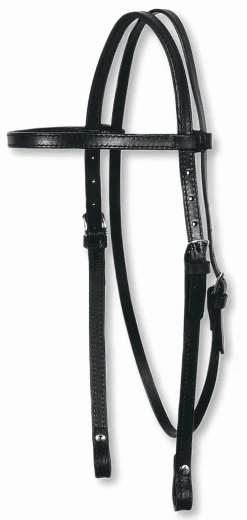 Circle Y Stitched Basic Brow Headstall