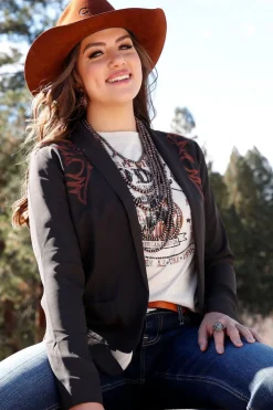 Cruel Denim Embroidered Blazer