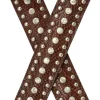 Crystal Woven Leather Spur Straps