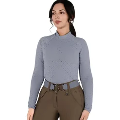 Dapplebay Aircut Mock Neck Long Sleeve Top