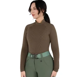 Dapplebay Aircut Mock Neck Long Sleeve Top