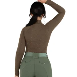 Dapplebay Aircut Mock Neck Long Sleeve Top