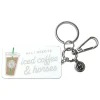 Dapplebay Iced Coffee & Horses Keychain