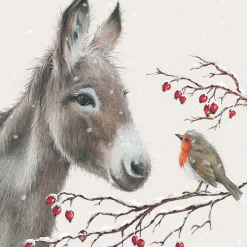 Donkey & Robin Holiday Paper Napkins
