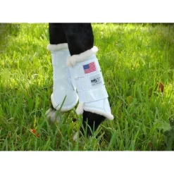DSB Glossy White USA Flag Boots