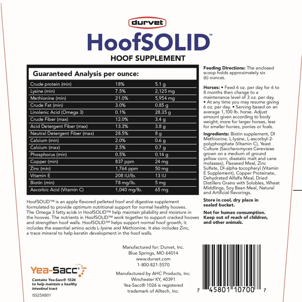 Durvet HoofSOLID Hoof Supplement