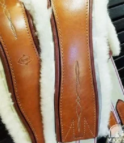 Edgewood Fancy Overlay Velcro Sheepskin Girth with Double End Elastic