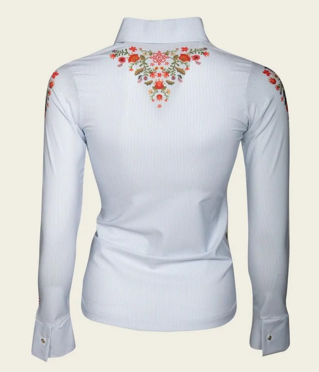Espoir Joie Floral Stripe Shirt