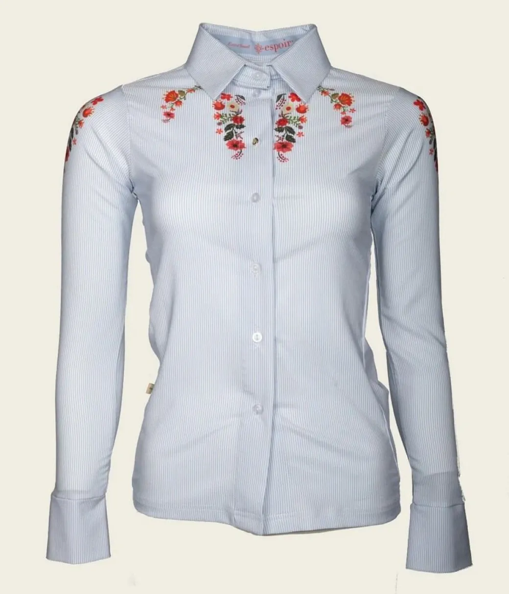Espoir Joie Floral Stripe Shirt