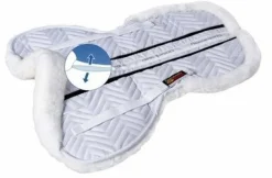 Fleeceworks FXK Dressage Rolled Edge Sheepskin Half Pad