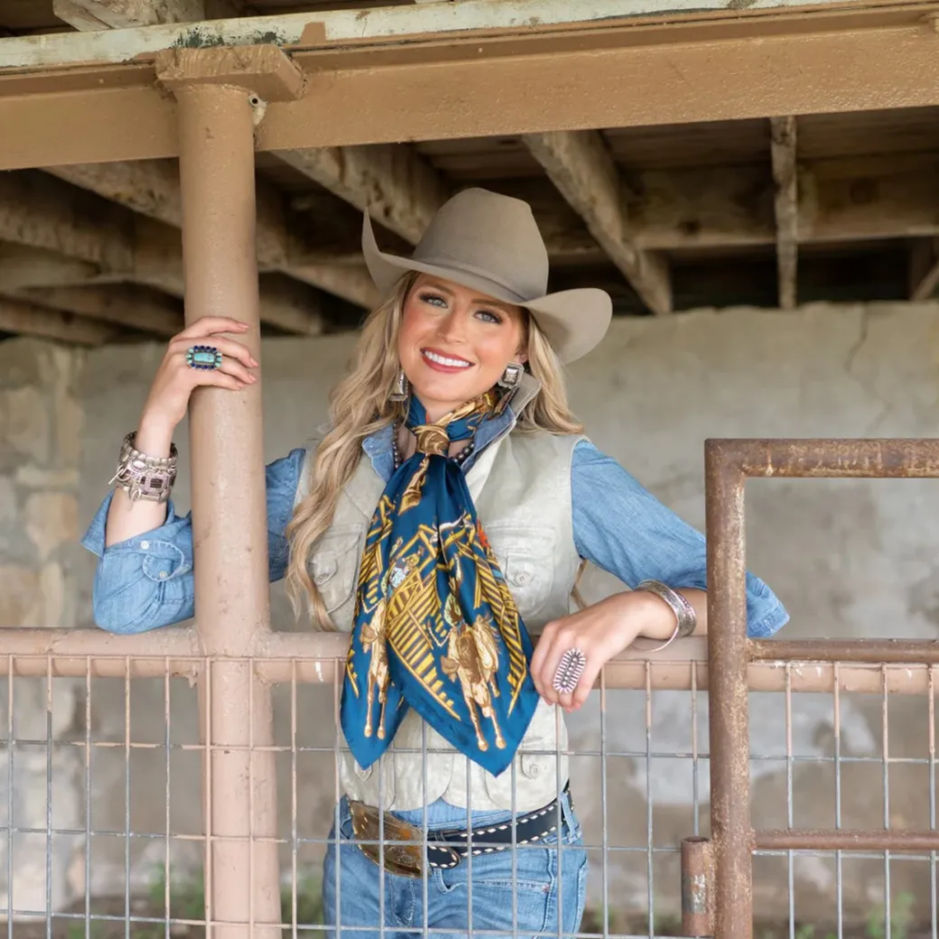 Fringe Scarves Back When They Bucked Silk Wild Rag