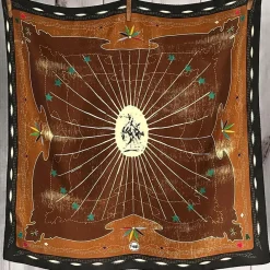 Fringe Scarves Western Yoke Silk Wild Rag