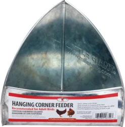 Galvanized Hanging Corner Poultry Feeder
