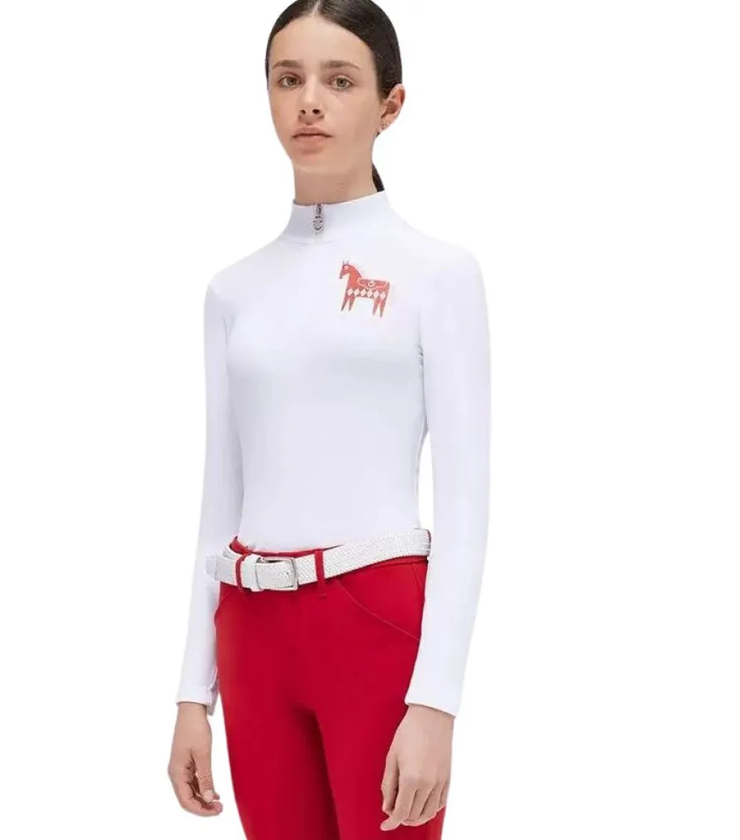 Girls Cavalleria Toscana Fleece Glitter Polo
