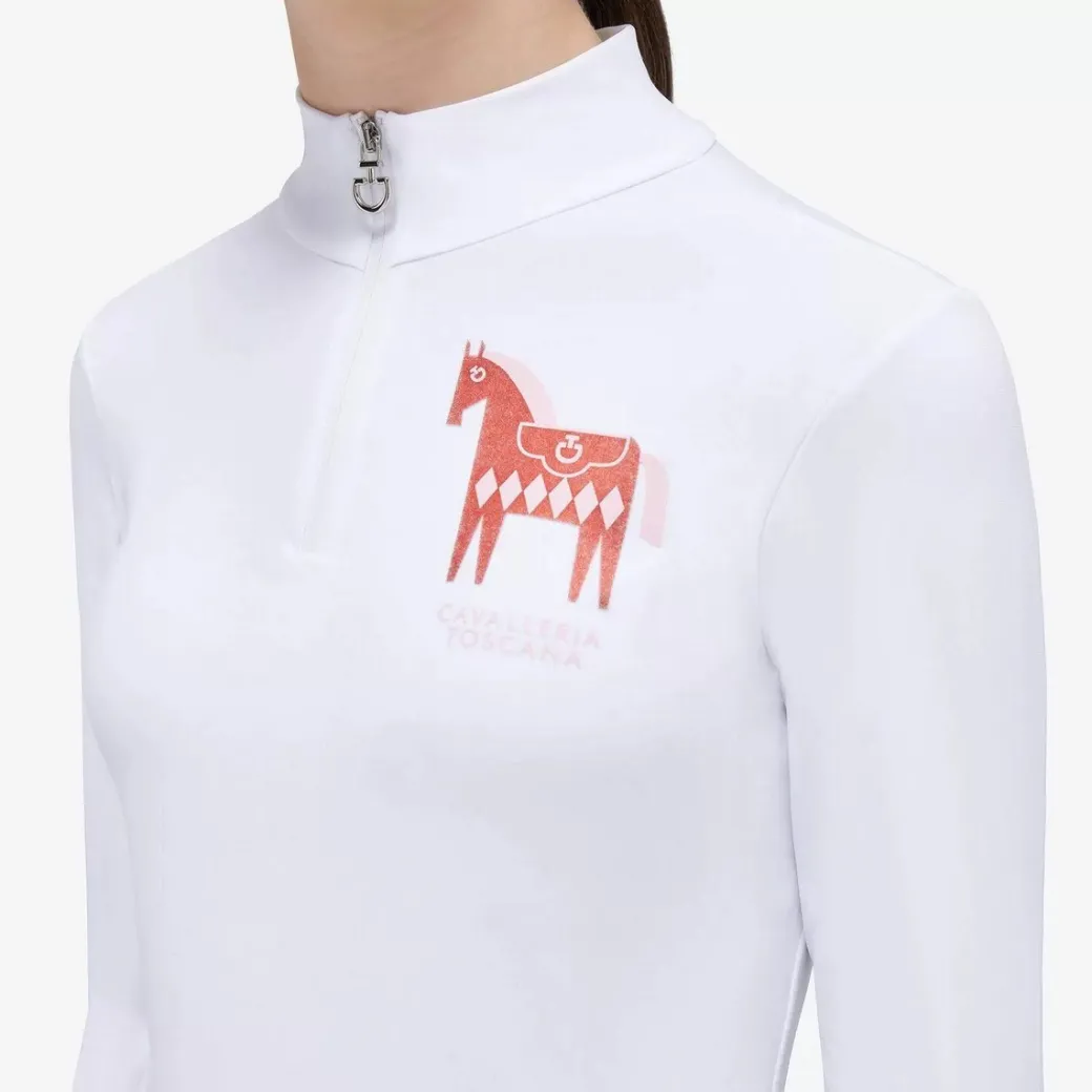 Girls Cavalleria Toscana Fleece Glitter Polo