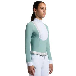 Girls Cavalleria Toscana LS Show Shirt | Lt Teal Green