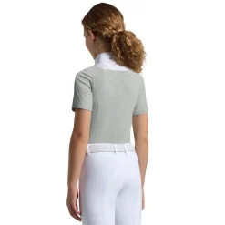 Girls Cavalleria Toscana Perforated SS Show Shirt | Verde
