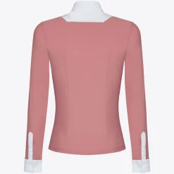 Girls Cavalleria Toscana Poplin Bib LS Show Shirt