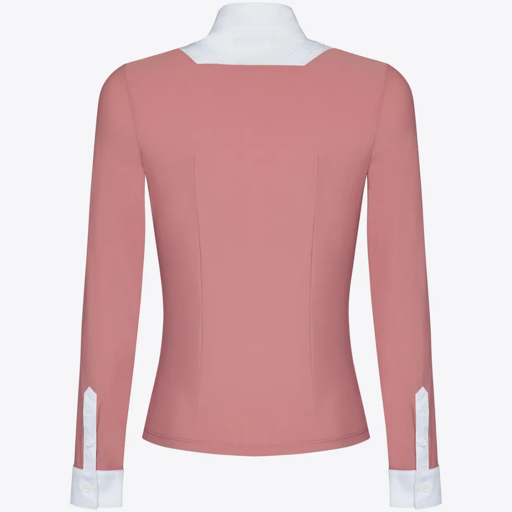 Girls Cavalleria Toscana Poplin Bib LS Show Shirt