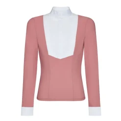 Girls Cavalleria Toscana Poplin Bib LS Show Shirt