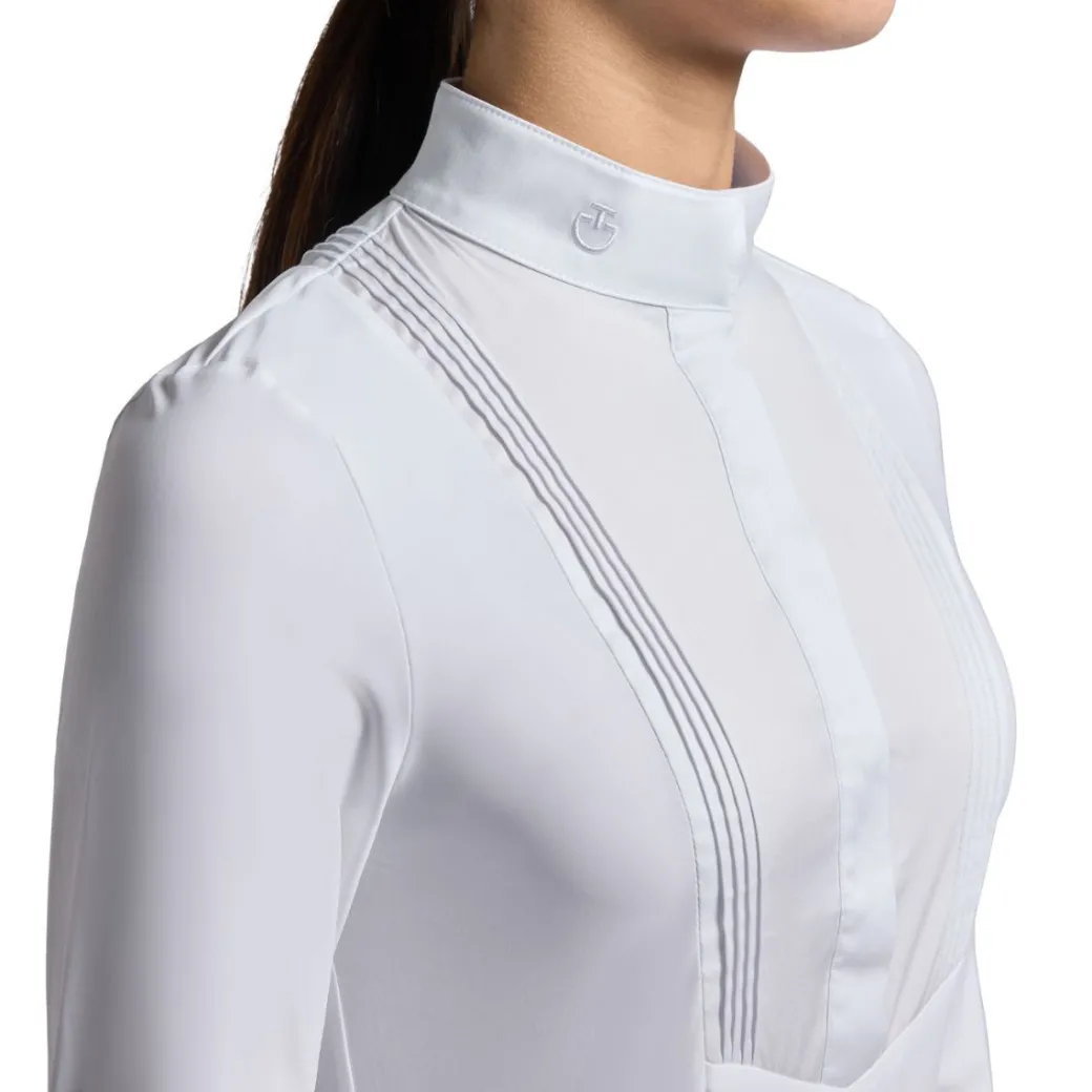 Girls Cavalleria Toscana Poplin Bib LS Show Shirt