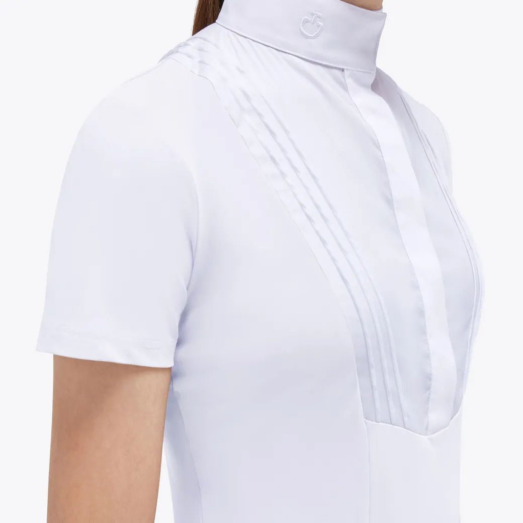 Girls Cavalleria Toscana Poplin Bib SS Show Shirt