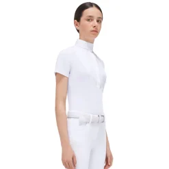 Girls Cavalleria Toscana Poplin Bib SS Show Shirt
